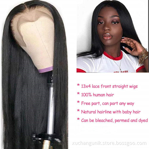 Uniky 150% 180% Density HD Lace Human Hair Wigs For Black Women,Wholesale Brazilian Virgin Hair Transparent Lace Front Wigs